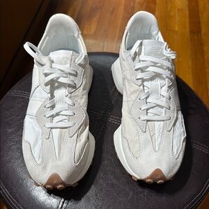 New Balance 327 White and Beige Sneakers